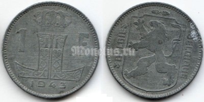 монета Бельгия 1 франк 1943 год