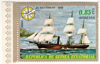 марка Экваториальная Гвинея 0,85 песета "Savannah (1819)" 1976 год