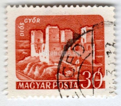 марка Венгрия 30 филлер "Diósgyőr" 1960 год Гашение